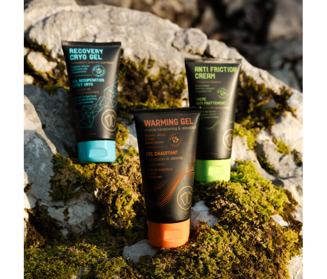 crème anti friction, gel chauffant, gel cryo